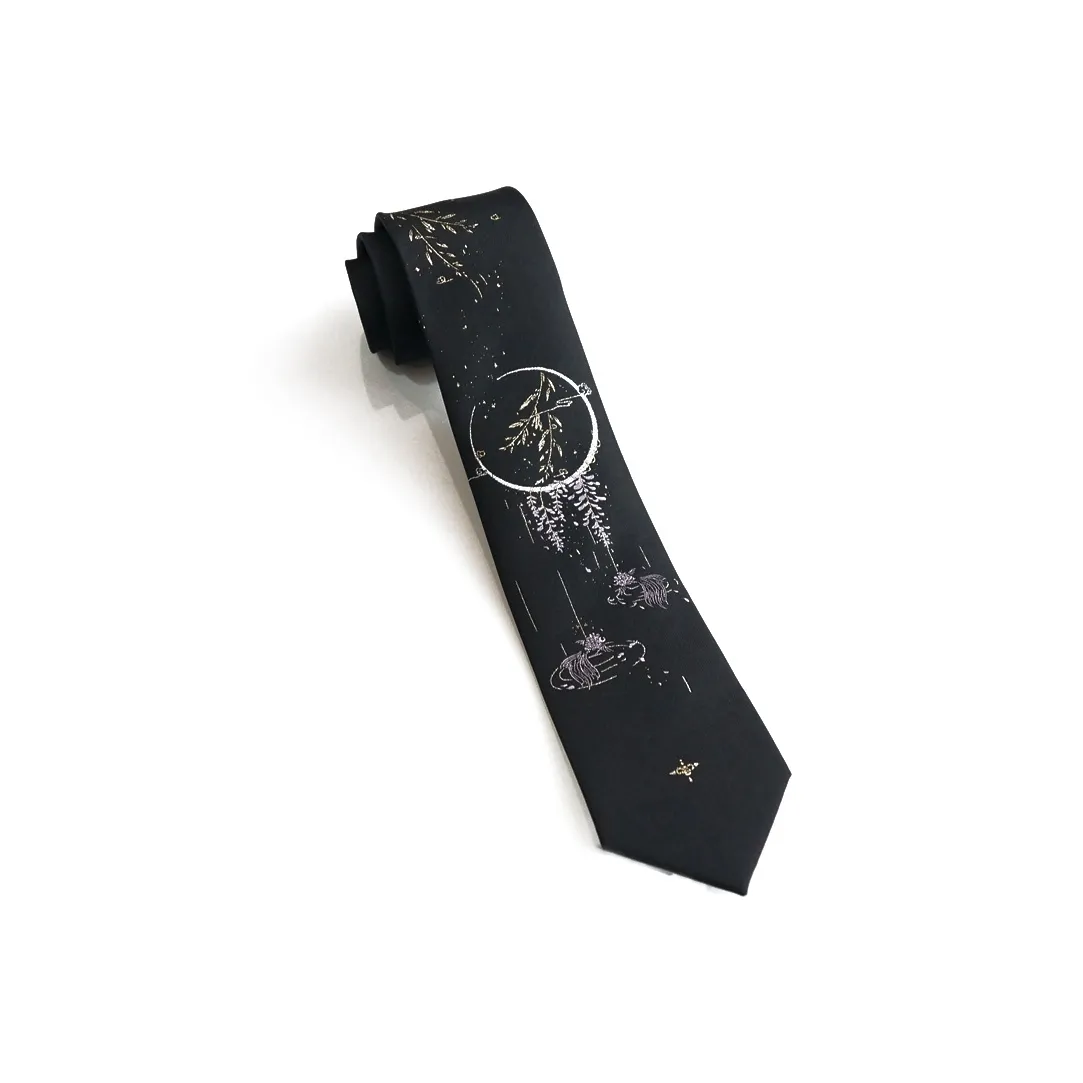 FREE RABBITⅡ Галстуки Черный Унисекс