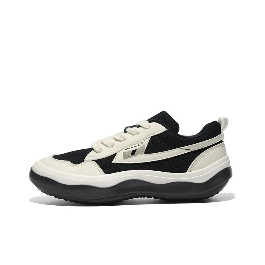 Warrior Ride the Wind and Waves series Противоскользящий устойчивый к истиранию Низкий топ Casual Унисекс Черный Белый