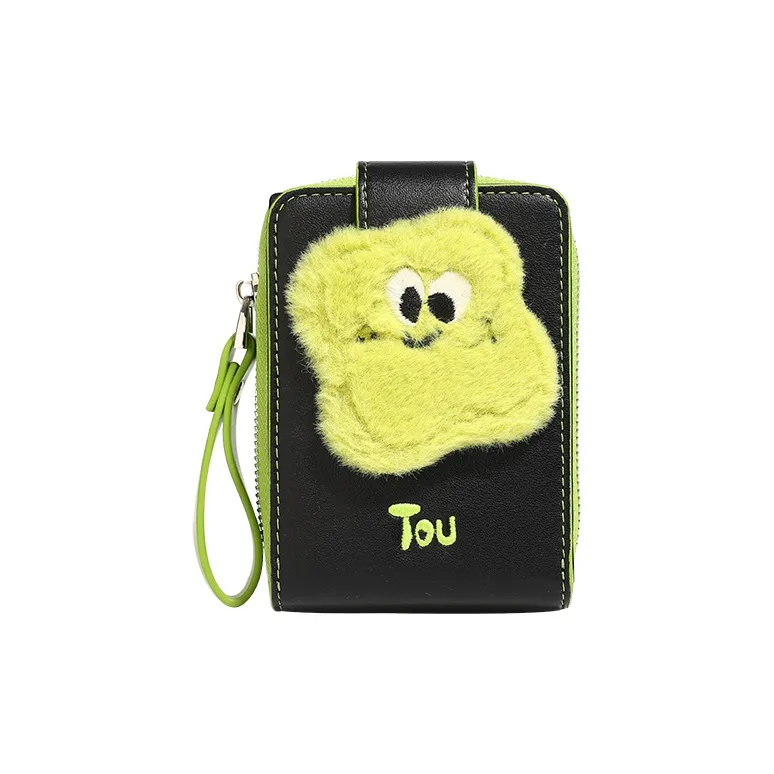 TOUTOU Ткань Кошелек Обычный Женский Oreo Черный