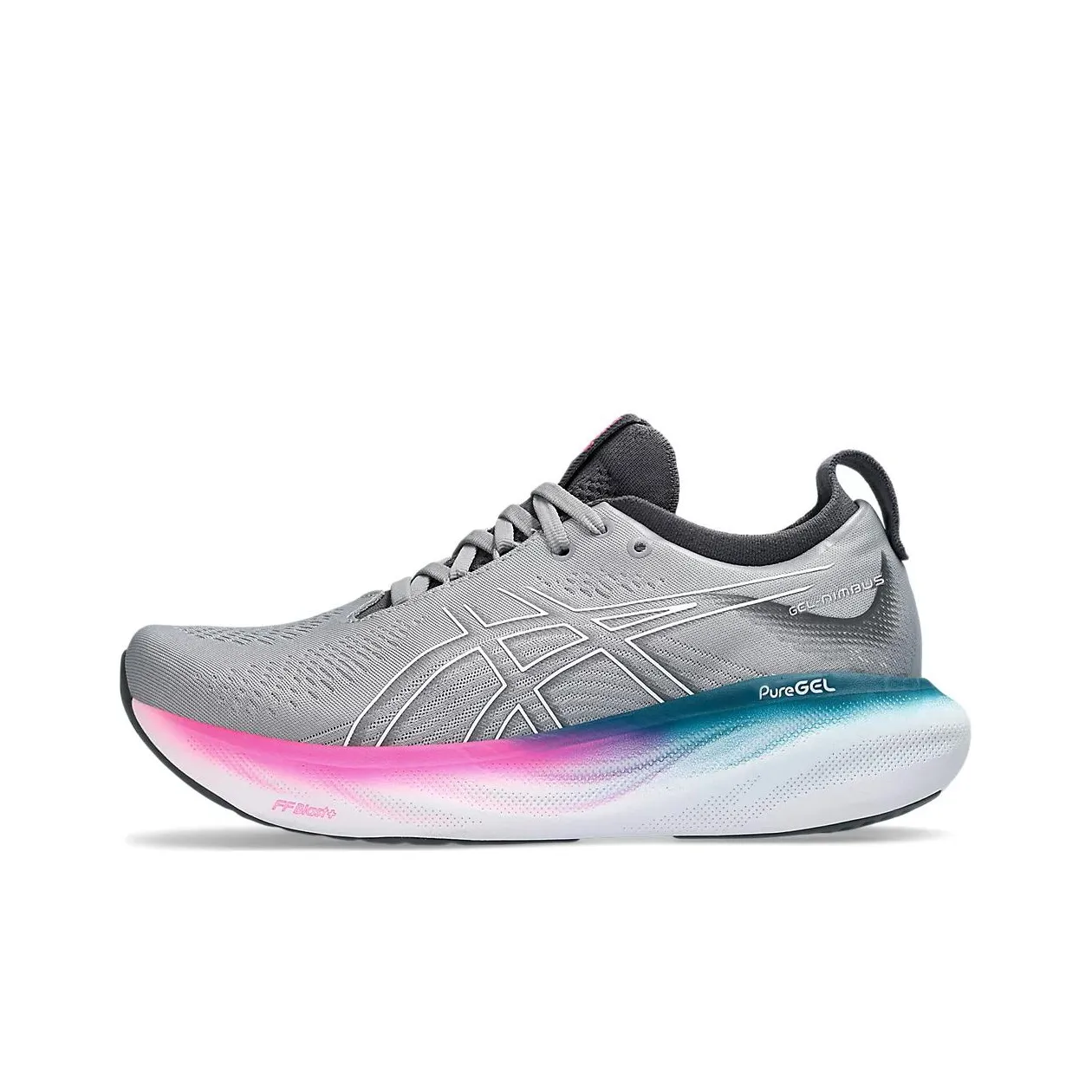 Asics Gel Nimbus 25 Low Топ Беговые кроссовки Женские Серый Синий Фиолетовый