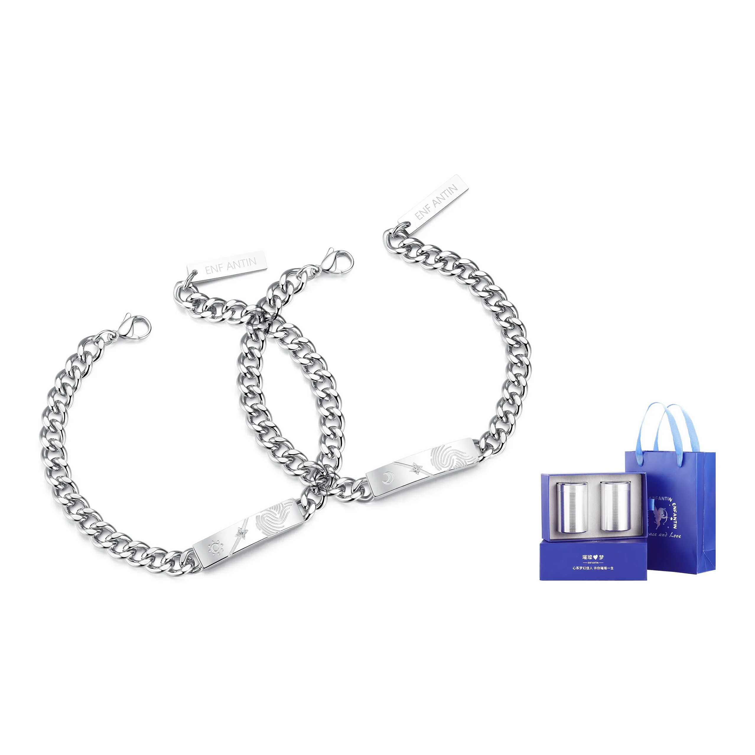 ENFANTIN Титановая сталь Браслеты Унисекс