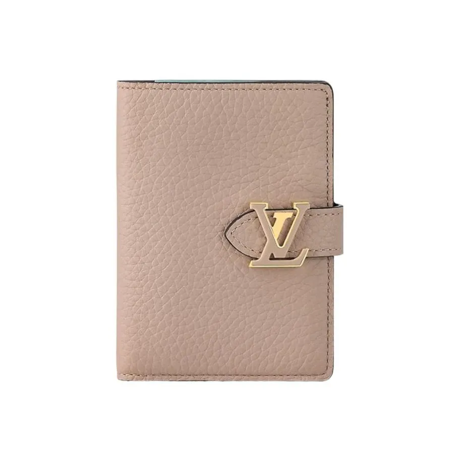 LOUIS VUITTON VERTICAL Taurillon Leather Wallet Women's Gray/Blue