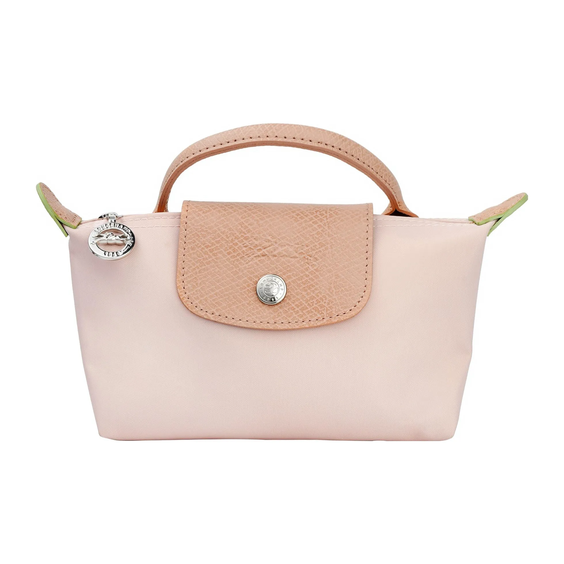 LONGCHAMP Le Pliage Green Canvas Tote Bag Shopping Bag Handbag Women's Cherry Blossom Pink
