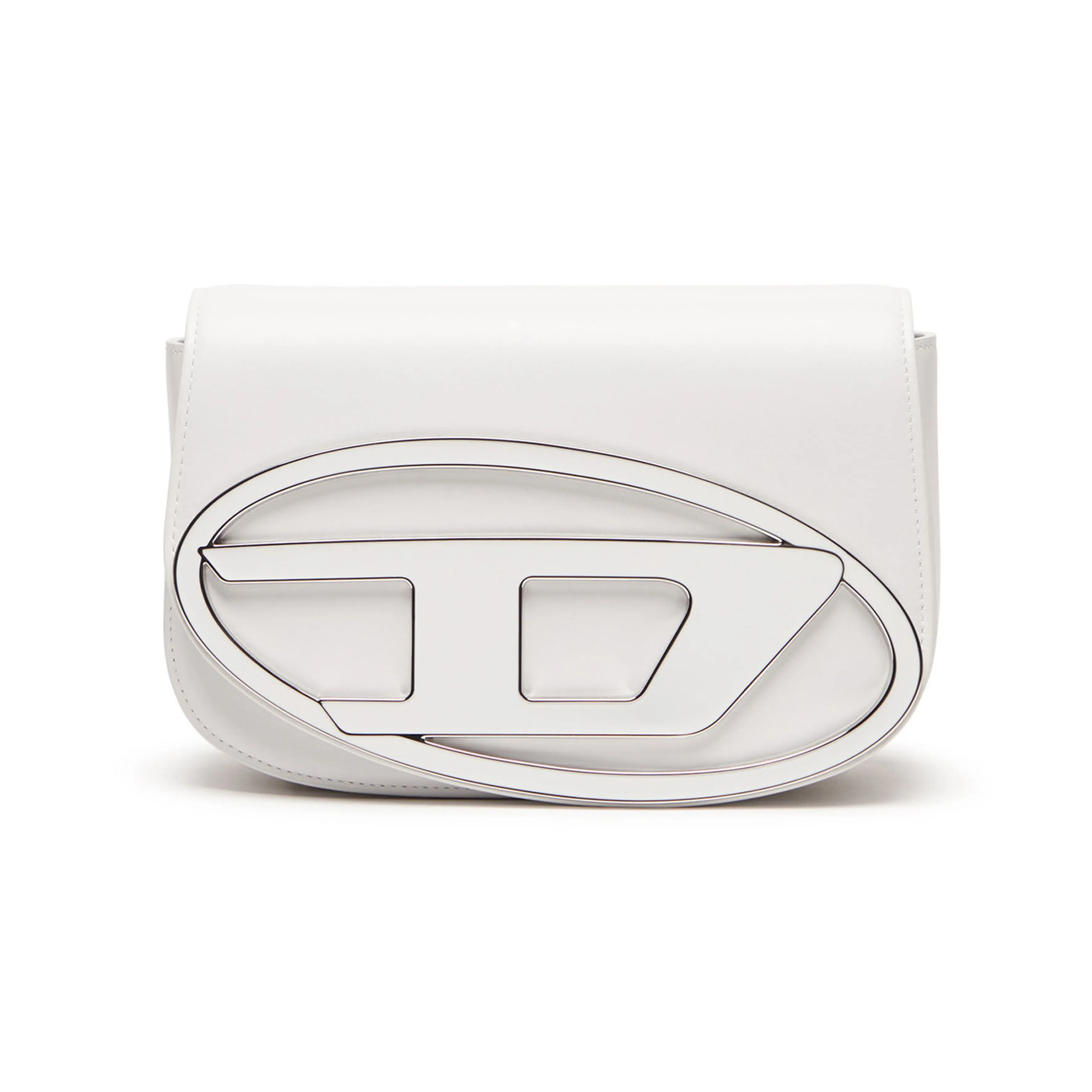 DIESEL Cow Leather Portable Crossbody Bag, Shoulder Bag Women's White