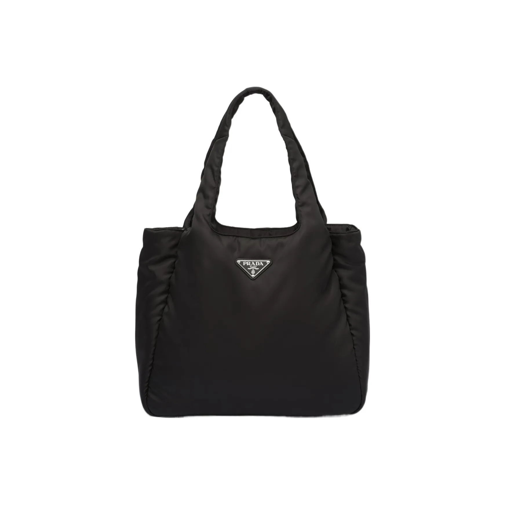 PRADA Re Nylon Fabric Tote Bag, Shopping Bag, Handbag Tubas Women's Black