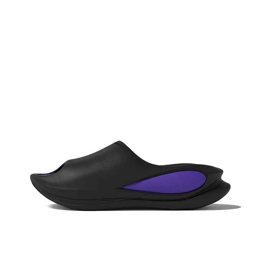 CHIKOKU Slide Slippers Unisex Black Upper Purple Sole/White Outer Black Base/Green Sole With Blue Base/Pink Sole With Purple Base/Titanium Black