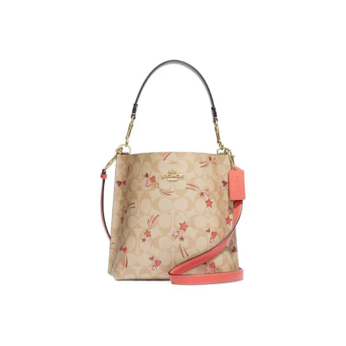 COACH Mollie Коровья кожа Ведрообразная сумка Сумка Сумка через плечо Сумка через плечо Маленькая Женская Хаки