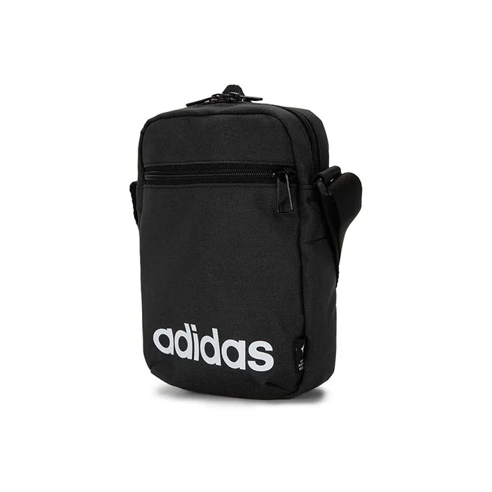 Adidas LINEAR ORG Polyester Casual Crossbody Bag Small Size Unisex Black