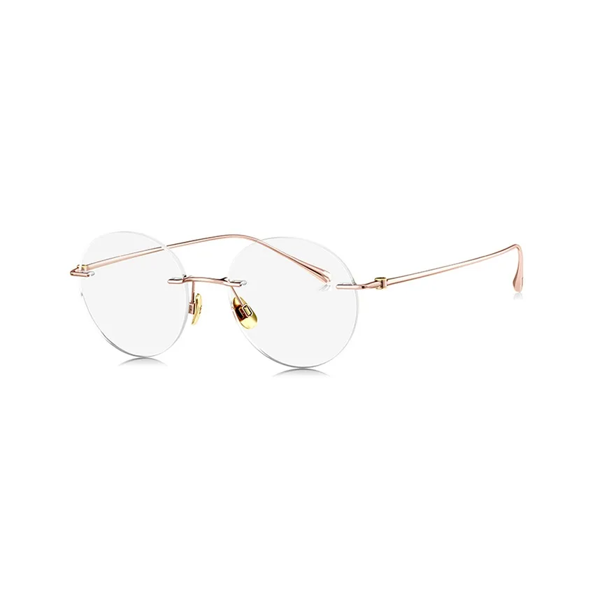 BOLON Титан Нерегулярная форма Оправы для очков Женские Розово-золотой