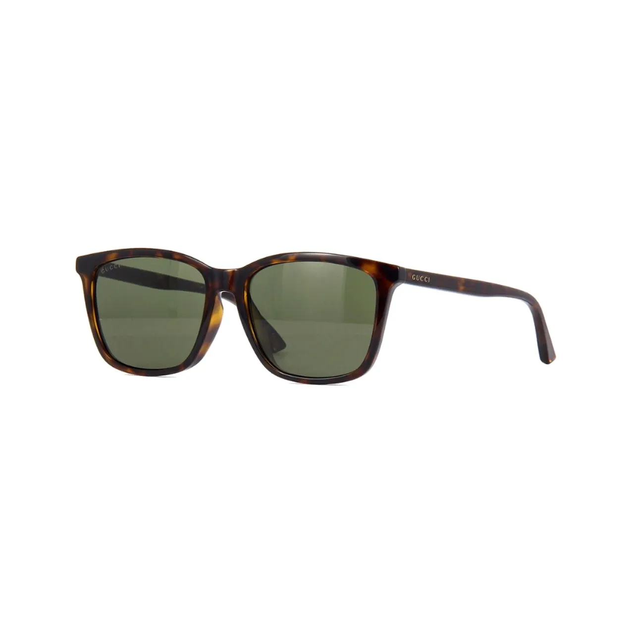 GUCCI Plate Frame Irregular Shape Sunglasses Men's Brown