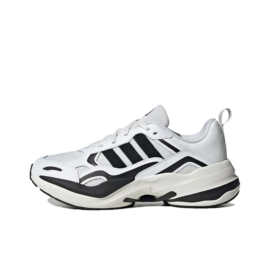 Adidas Maxxcetus Slip-Resistant MID Топ Повседневные Беговые кроссовки Унисекс Белый Черный