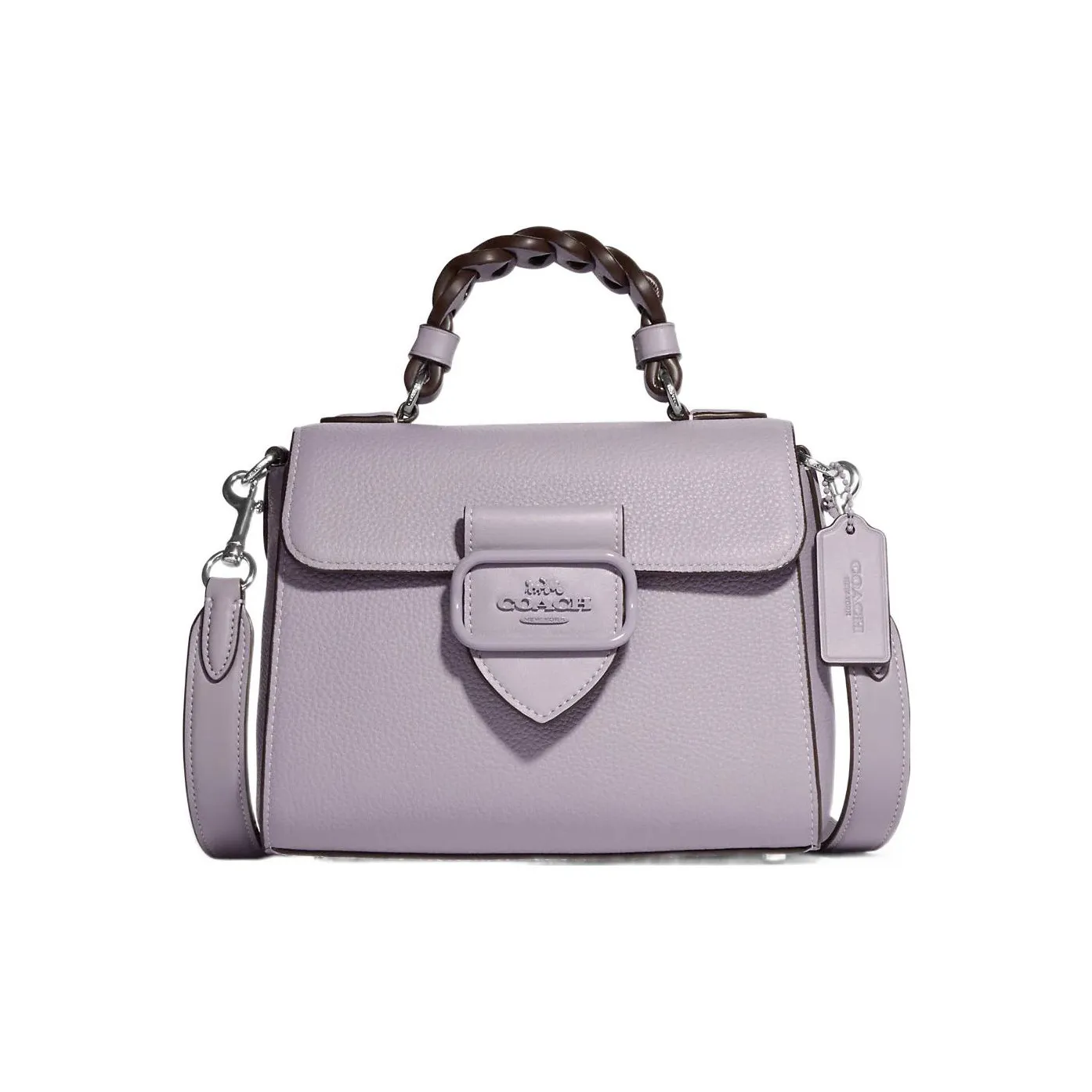 COACH Morgan Кожа Доска для ноутбука Ручная сумка Сумка через плечо Стандартная Женская Таро Фиолетовый