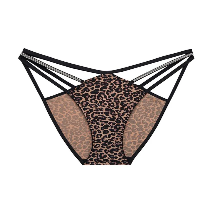 Victoria's Secret SS23 Трусики-бикини Женские 1 Пачка Черный Леопардовый Принт