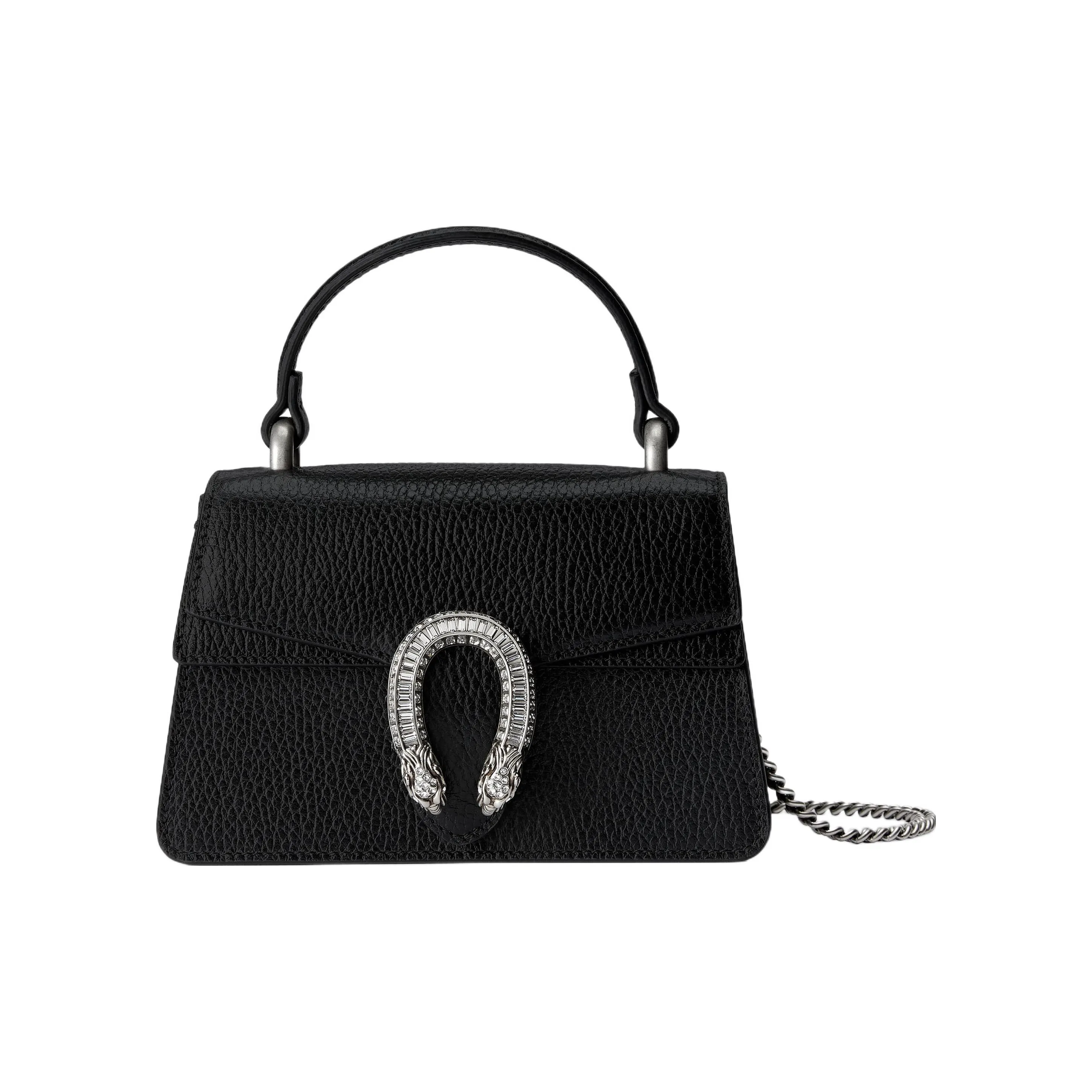 GUCCI Dionysus Leather Shoulder Bag, Crossbody Bag, Handbag Mini Women's Black