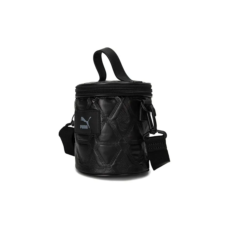 PUMA Fabric Bucket Bag, Handbag, Shoulder Bag, Crossbody Bag Women's Black Metallic