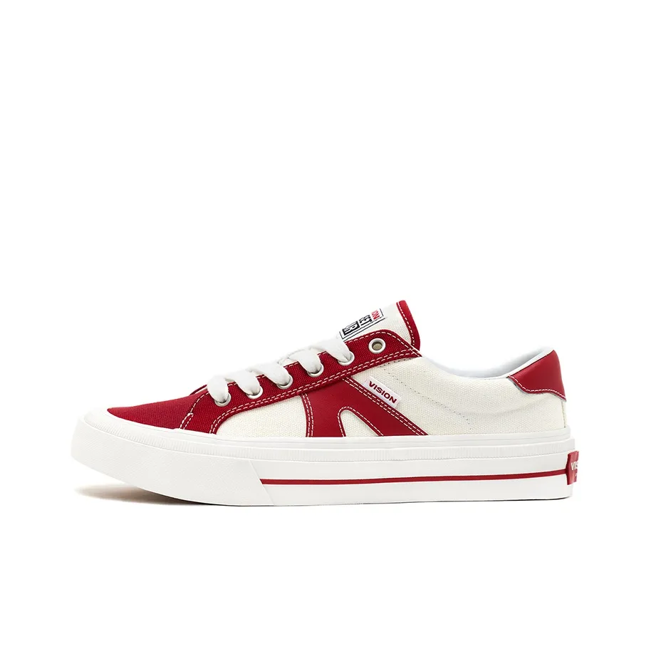 Vision Street Wear V76 Low Top Skateboard Shoes Unisex Burgundy