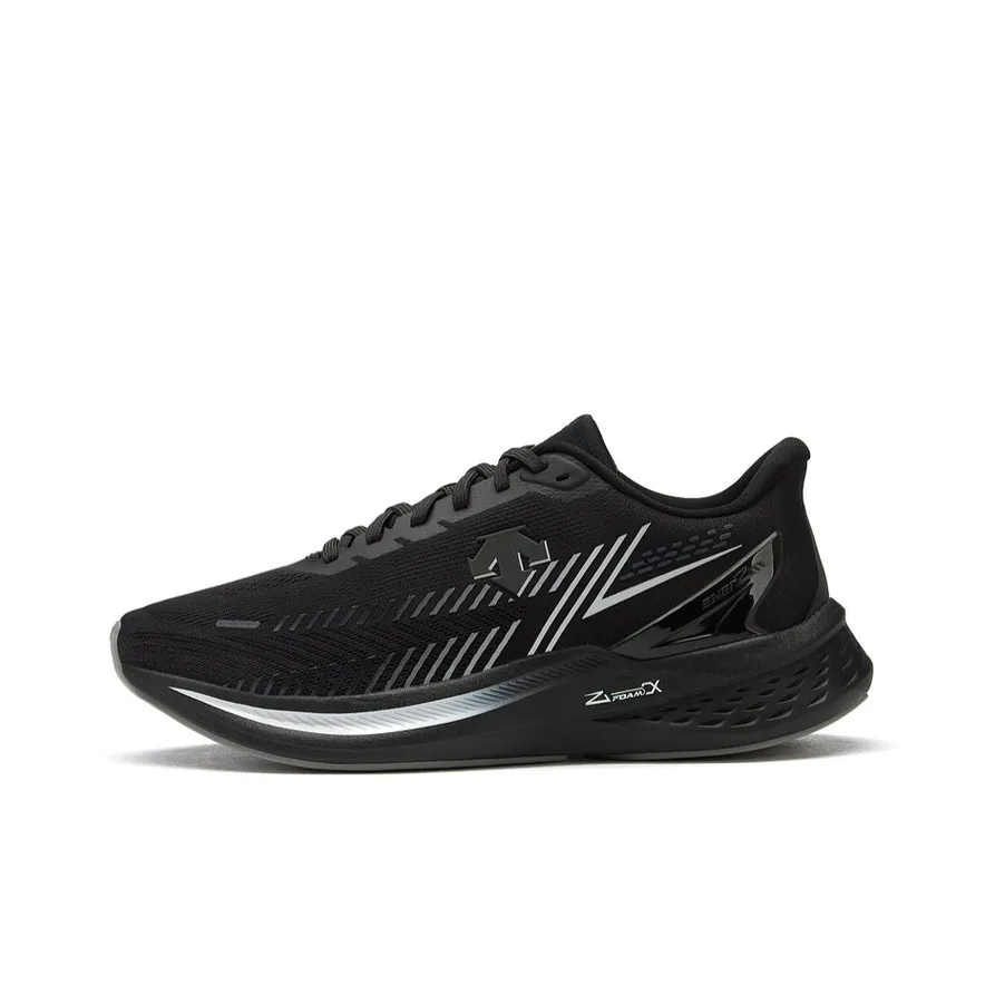 DESCENTE RUNNING Breathable And Resilient Low Top Running Shoes Unisex Black