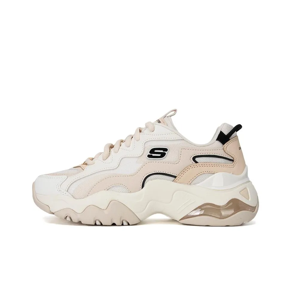 Skechers D'LITES 3,0 AIR Амортизация Устойчивость к истиранию Поддержка Увеличение Высоты Низкий Топ Повседневный Женский Экрю