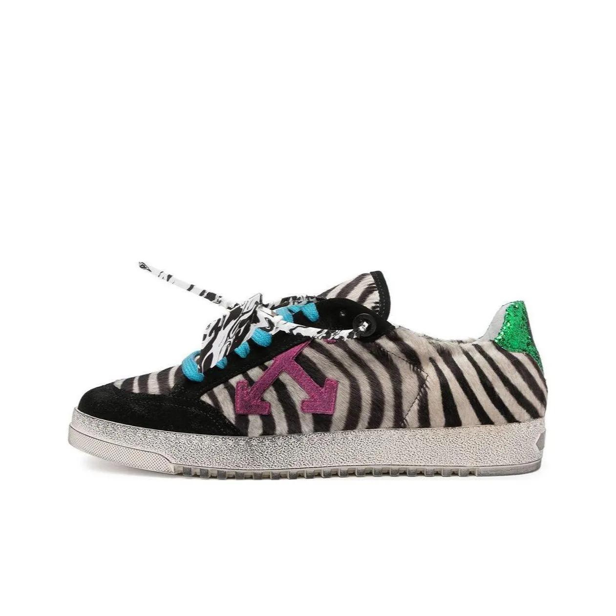 OFF-WHITE Stylish Skateboarding Shoes Men's Zebra Color