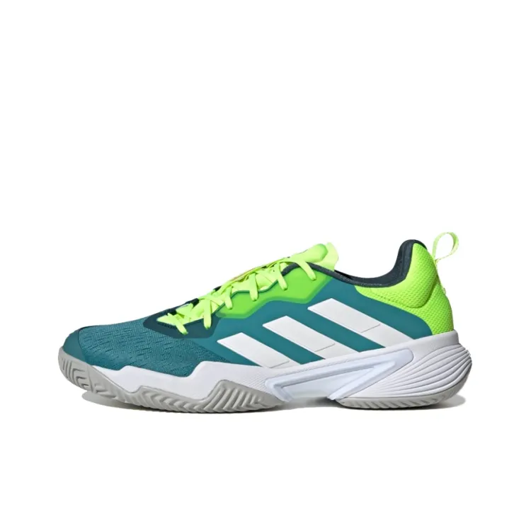 Adidas Barricade Tennis Shoes in Vibrant Orange and White