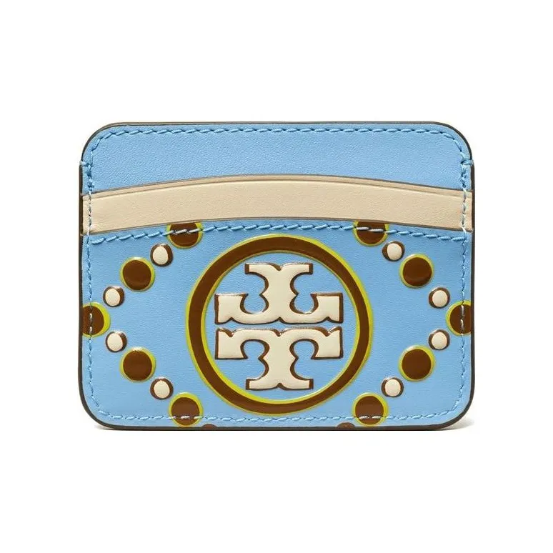 TORY BURCH Кожа Кошелек Женские Светло-Синий Бургунди Бежевый