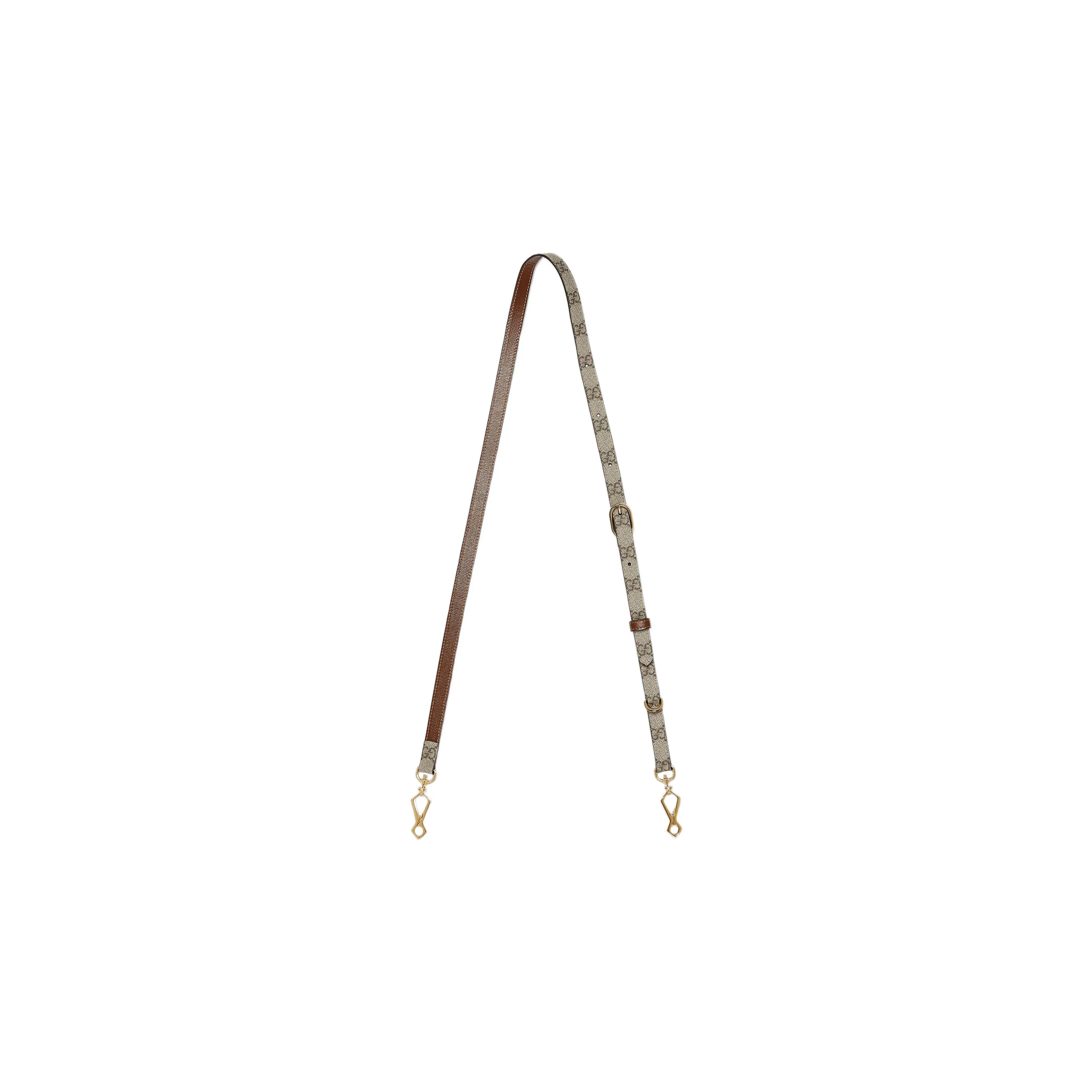 GUCCI Canvas With Leather Bag Straps Women's Beige & Brown