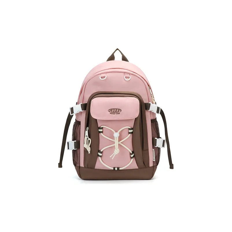 VANWALK Nylon Fabric Backpack Unisex White