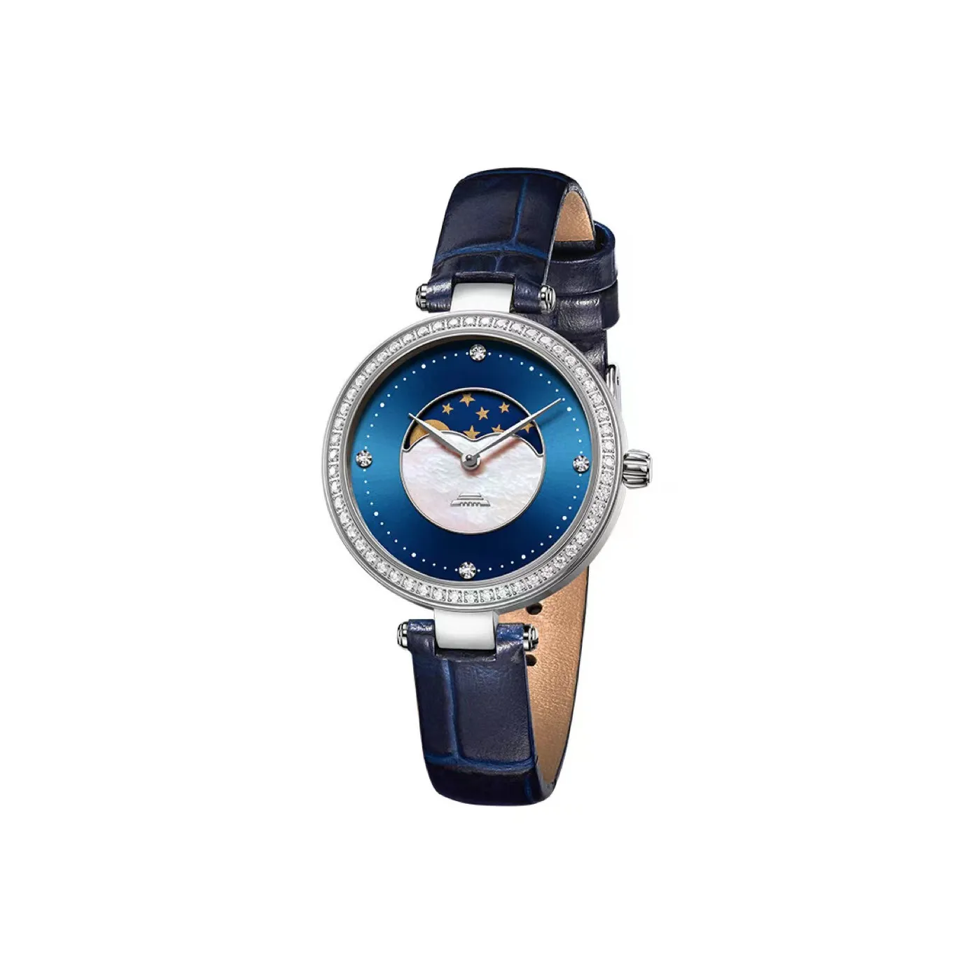 Beijing Автоматический Механический Механизм Естественная Кожа Ремешок Часы Женские Синий Циферблат Синий BL020517