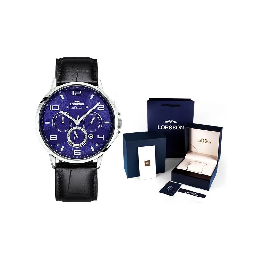 LORSSON Automatic Mechanical Movement Men's Watches Watch Blue Dial Stainless Steel Watch Case LC3316L2A1
