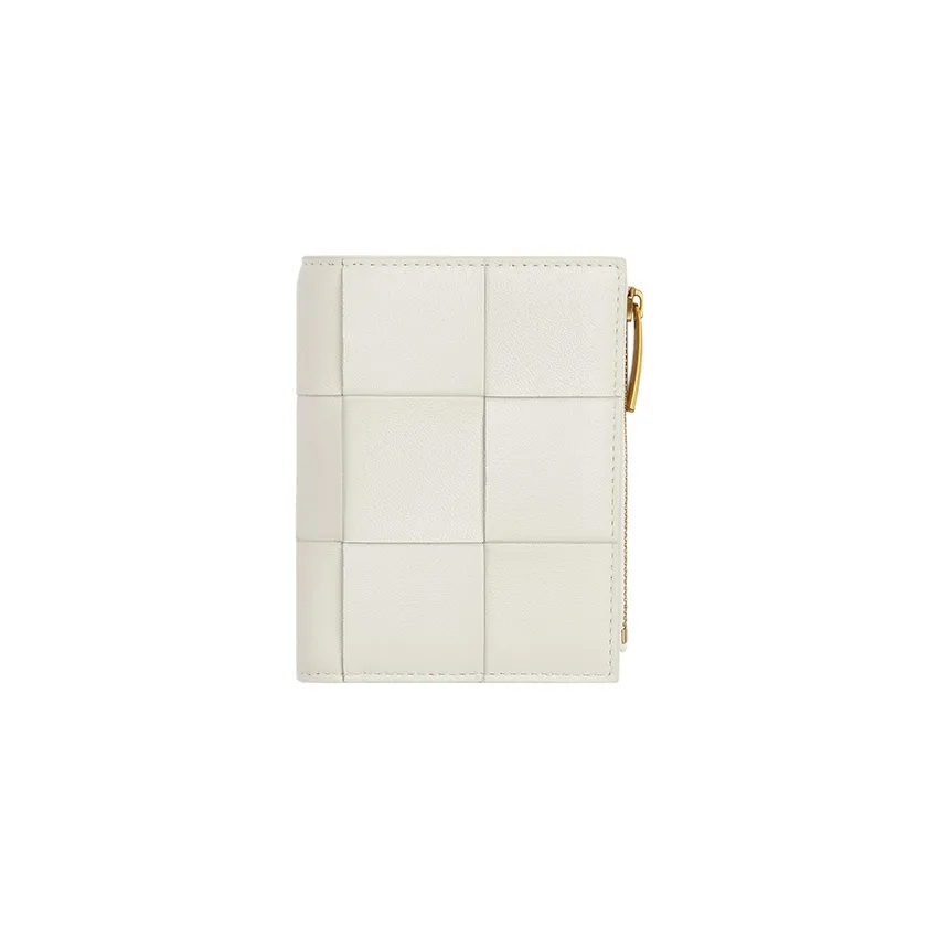 Bottega Veneta Sheepskin Wallet Trumpets Women's White