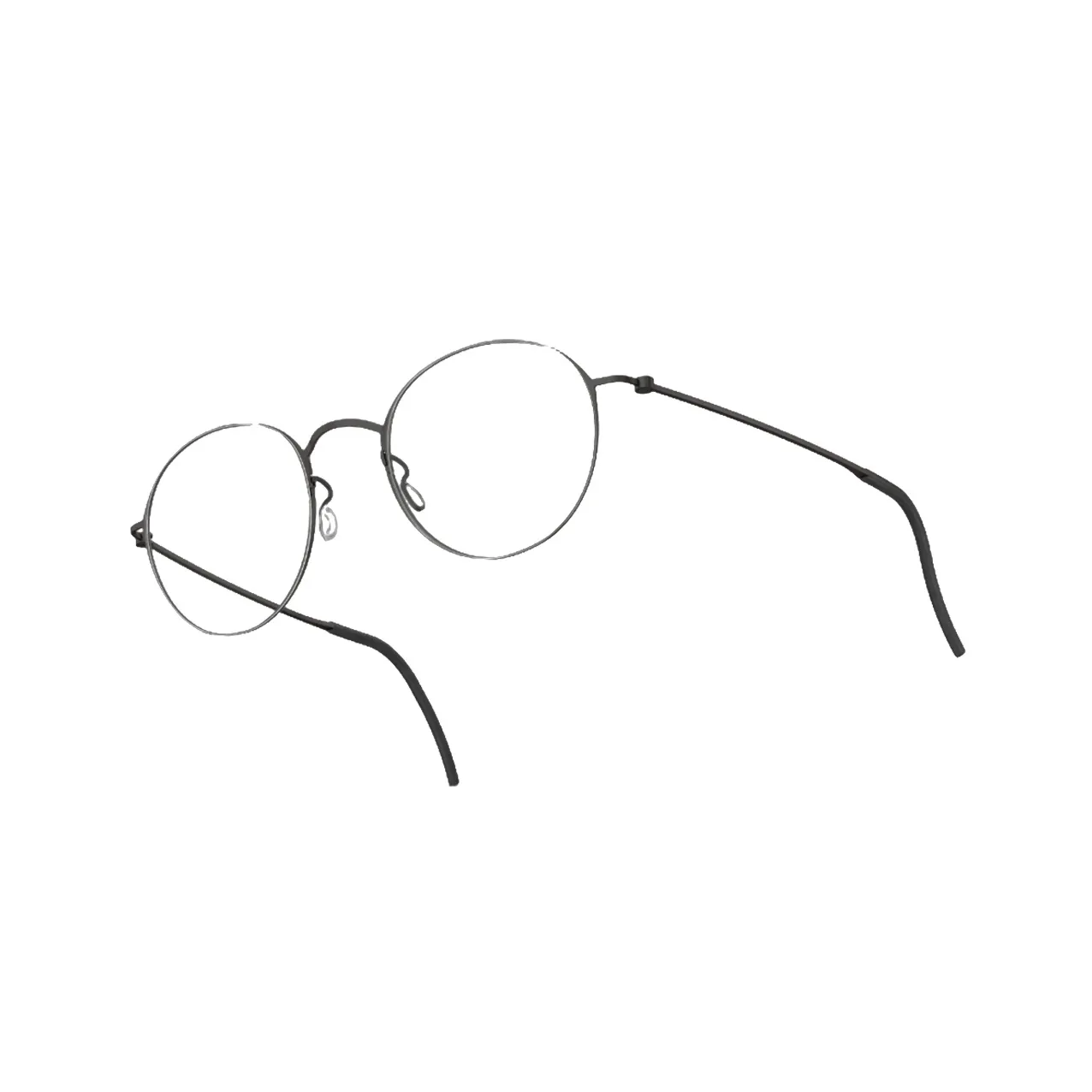 LINDBERG Titanium Round Eyeglass Frames Unisex Black