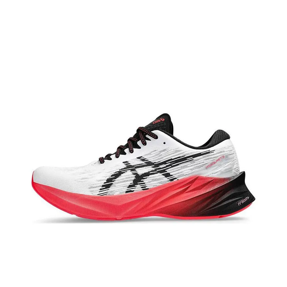Asics Novablast 3 White Black Electric Red