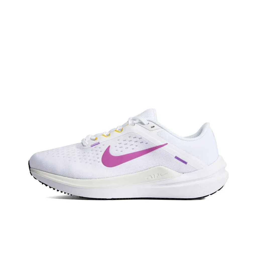 Nike Air Winflo 10 Устойчивый к истиранию Дышащий Низкий Топ Повседневные Тренировочные Беговые кроссовки Женские Белый Фиолетовый