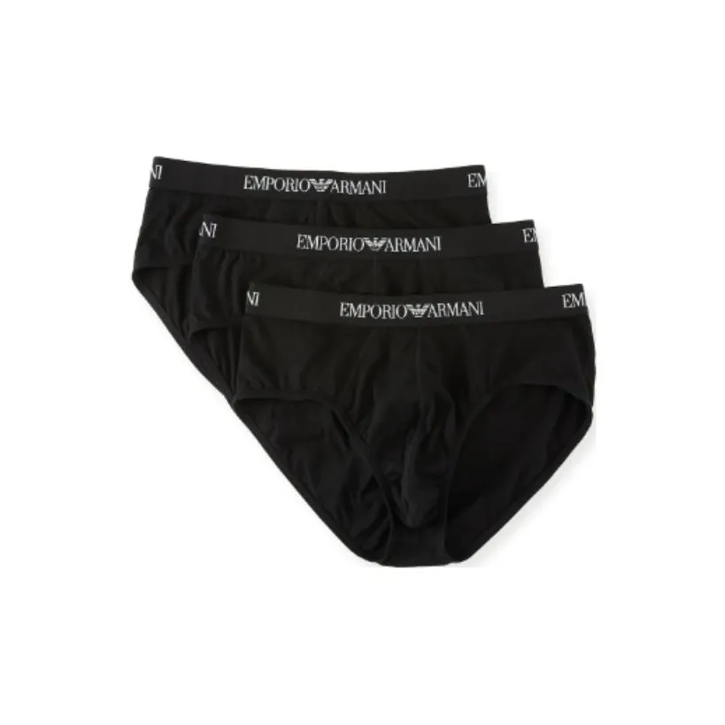 EMPORIO ARMANI 3 упаковки черный + черный + черный мужские трусы-бикини