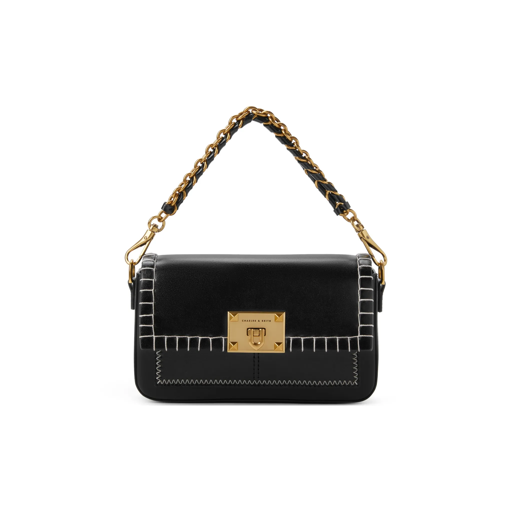 CHARLES KEITH ПУ (полиуретан) Charles Keith Сумка Маленькая квадратная сумка Сумка через плечо Сумка Маленькая Женская Многоцветная