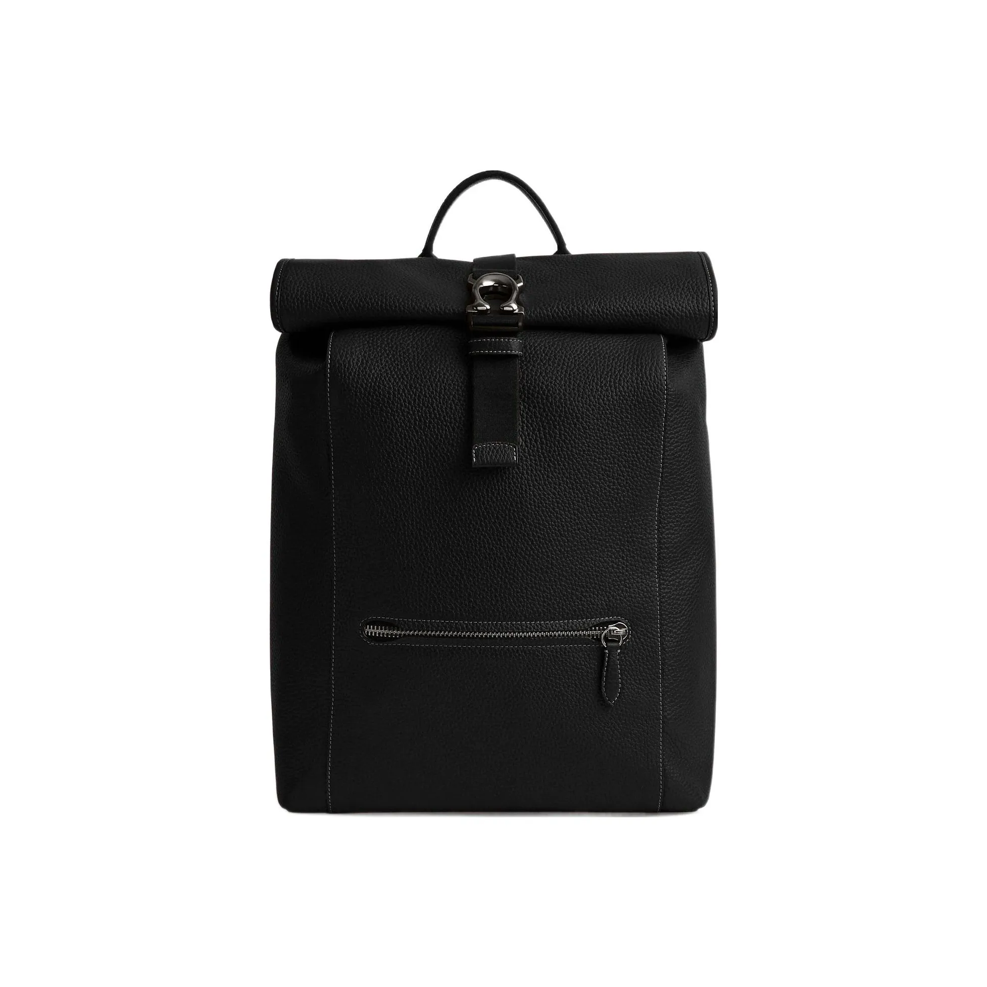 COACH Backpack Leather Backpack Men's Black