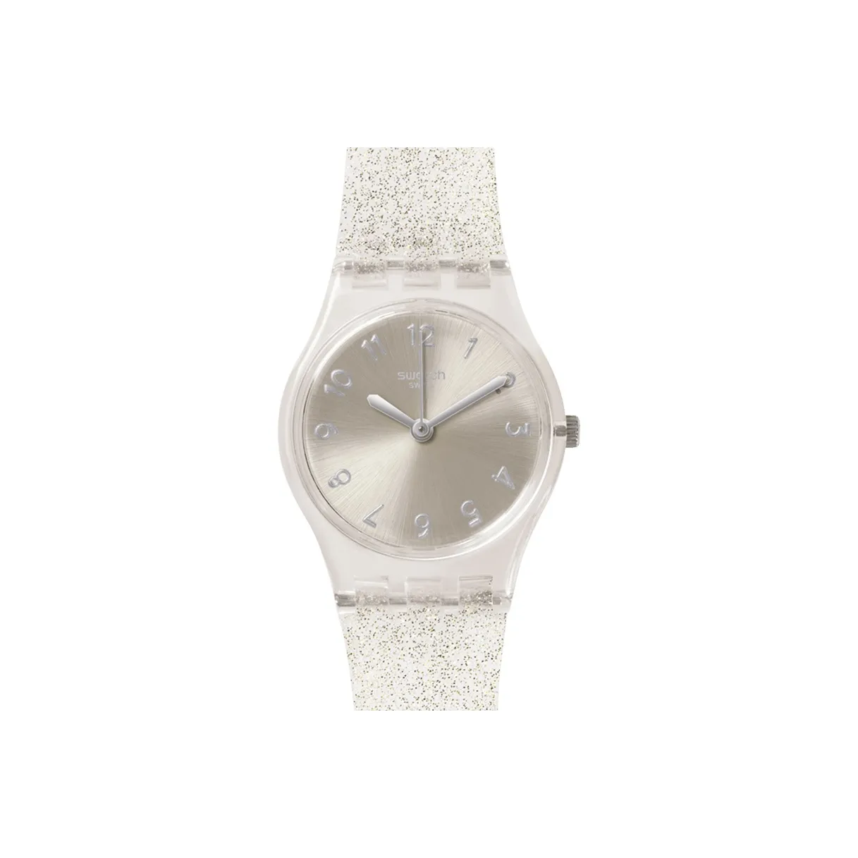 SWATCH Time Series Кварцевый механизм Унисекс Часы 31,4 мм Серый циферблат Пластиковый корпус Часы Силиконовый ремешок