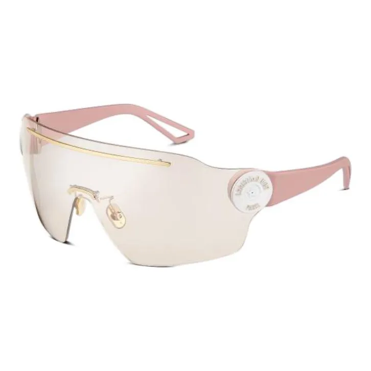 DIOR Acetate Irregular Shape Sunglasses Women's Pink