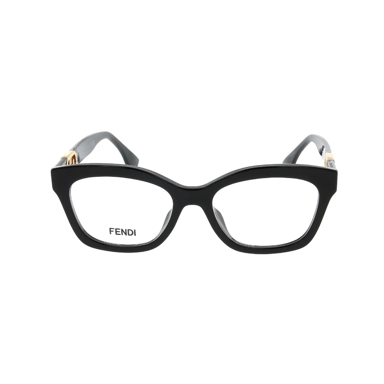 FENDI Ацетат Нерегулярная форма Оправы для очков Унисекс Черный