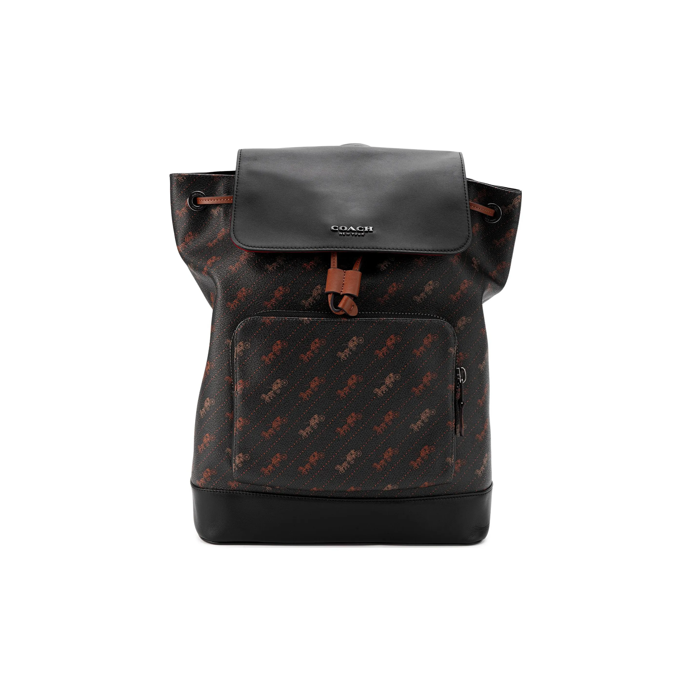 COACH Turner Leather Backpack Tubas Men's Brown Black