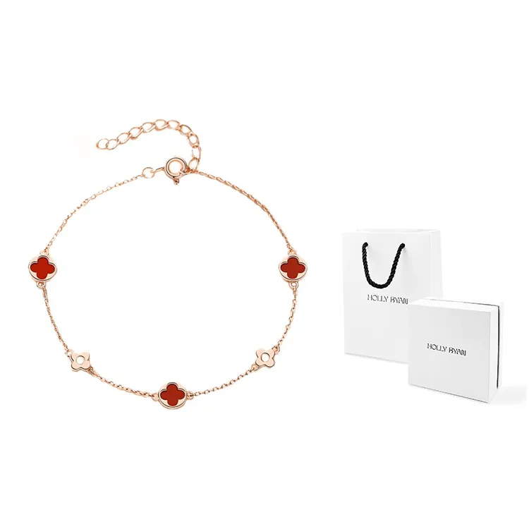 HOLLY RYAN Стиль Мори Сладкий стиль Счастливый Four Leaf Clover Браслет Женские