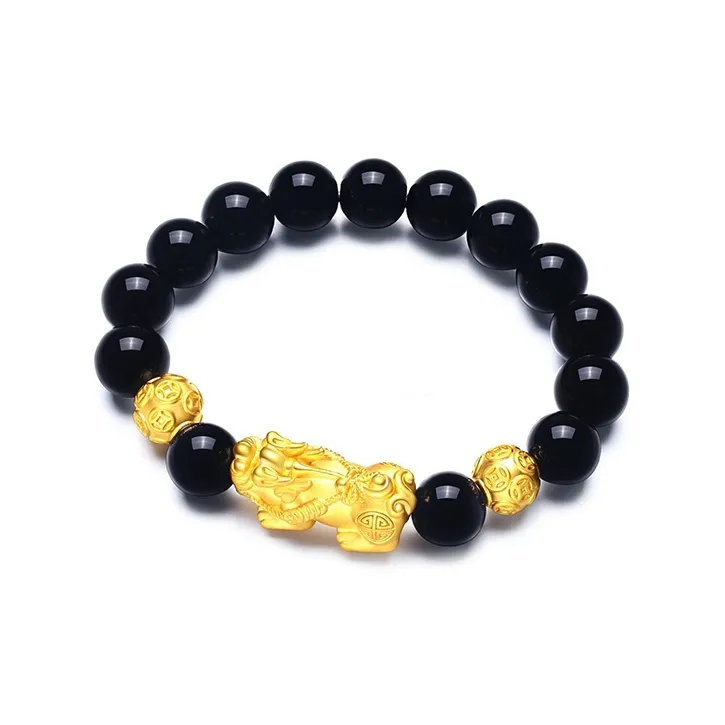 C&C Obsidian Beaded Bracelet Unisex