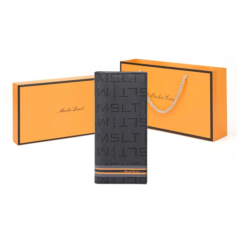 MashaLanti PVC Money Clip Clutch Card Holder Wallet Handbag Men's Regular Men's Dark Gray