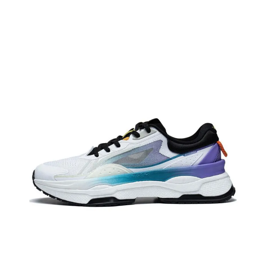 LINING Exceed 7 Амортизаторы Устойчивый к истиранию Дышащий Низкий Топ Повседневный Мужской Белый Фиолетовый