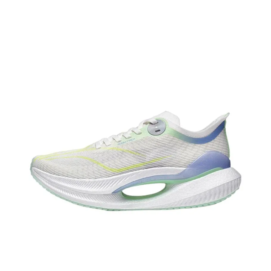 LiNing Jueying 2 Essential Cushioned Slip-Resistant Low-Top GCU LOC Technology Running Shoes Women's White Blue