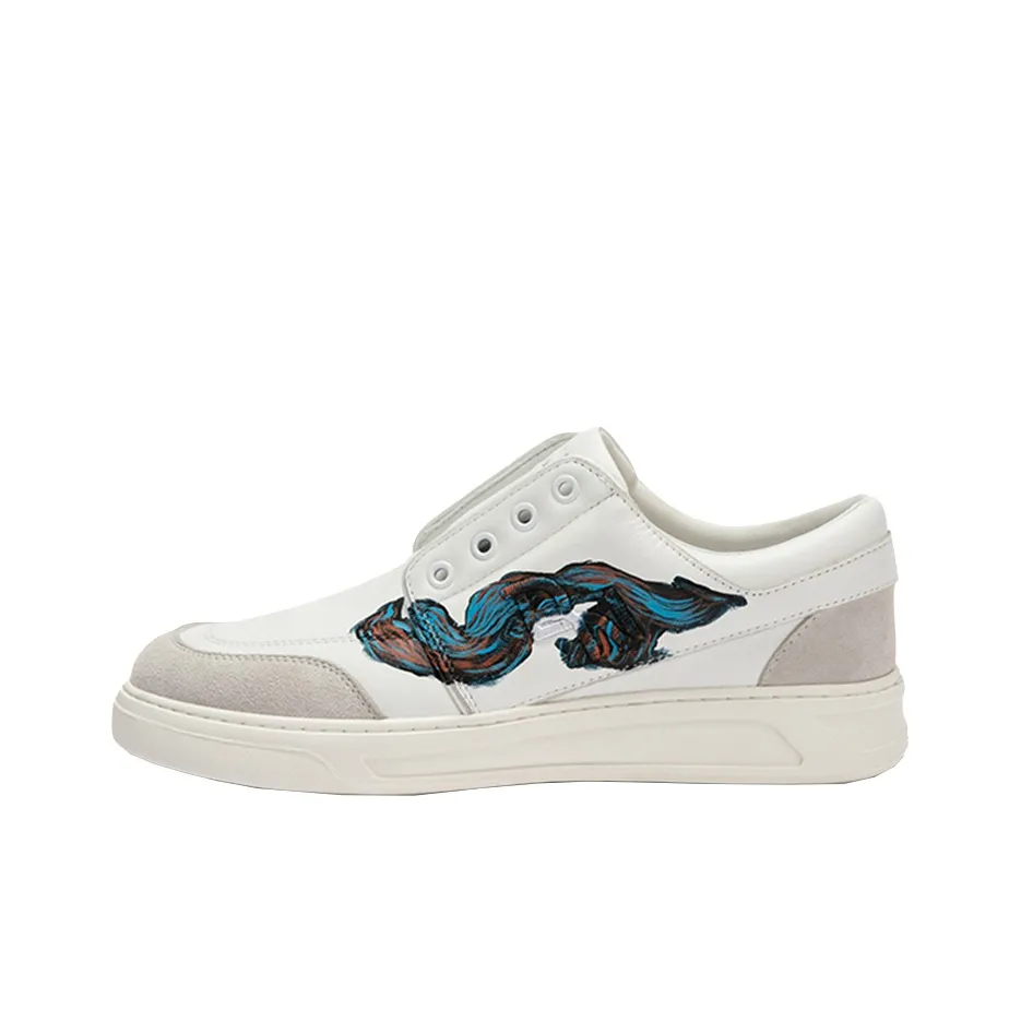 DAVID NAMAN Низкие кроссовки для скейтбординга Мужские Белые