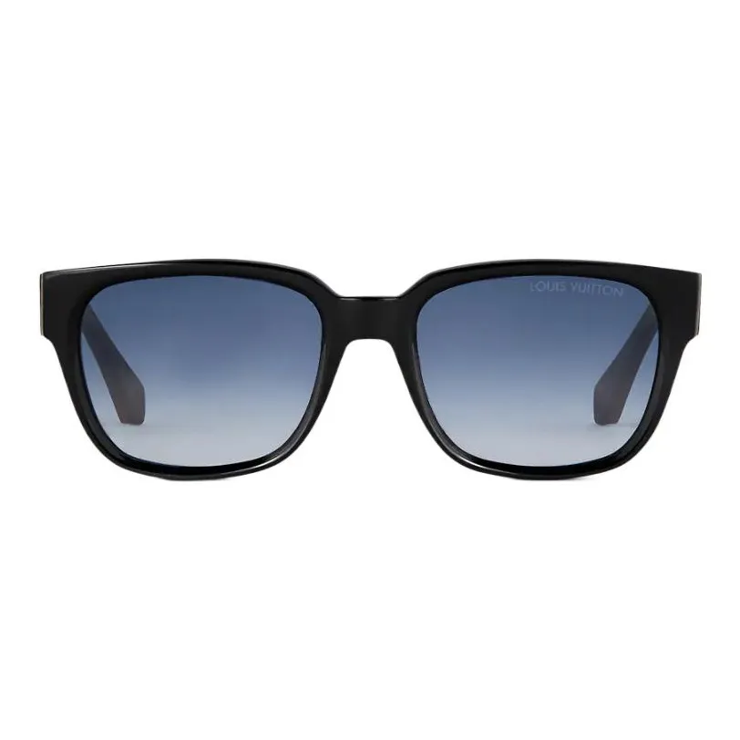 LOUIS VUITTON Acetate Square Sunglasses Men's Black