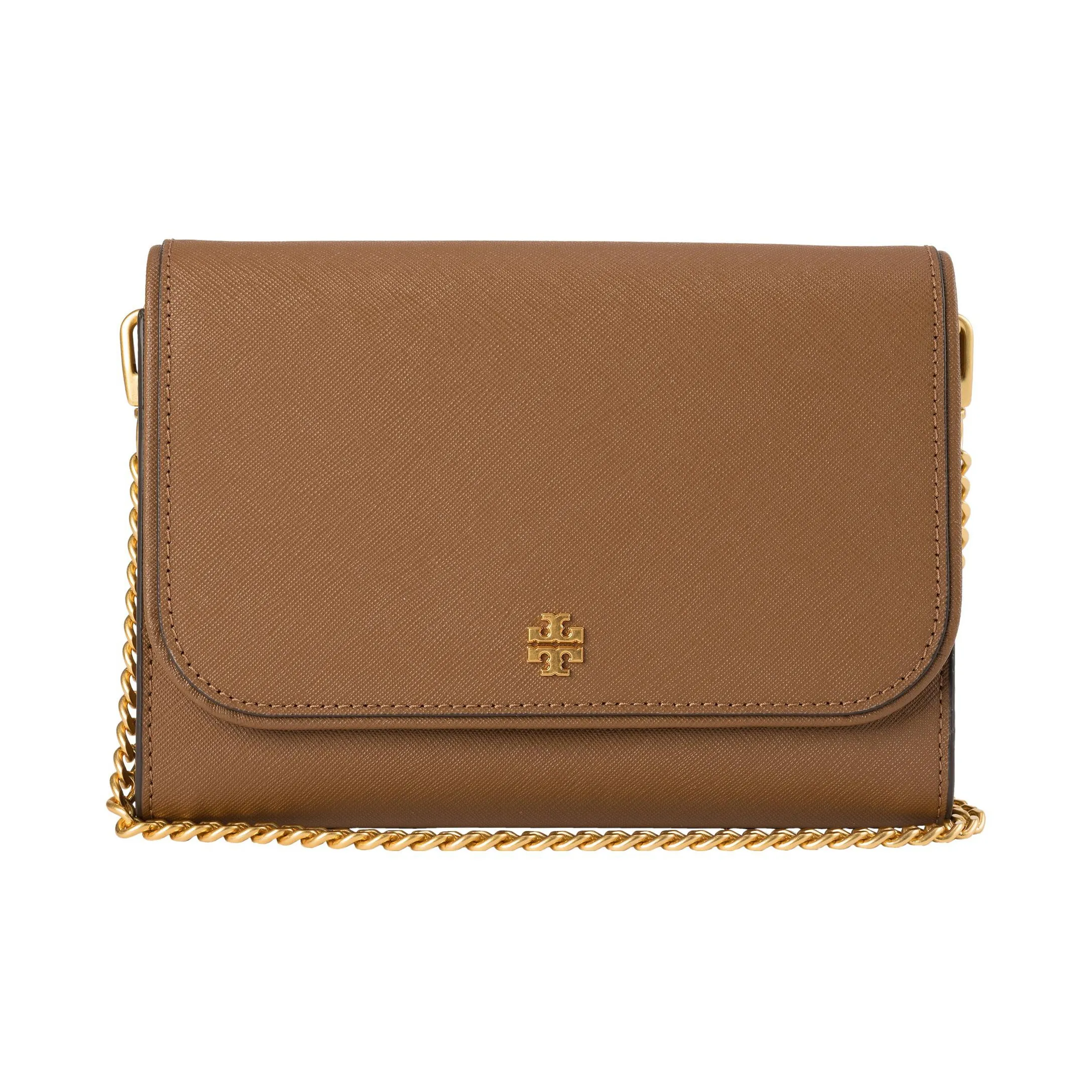 TORY BURCH Emerson Leather Small Square Bag Wallet, Shoulder Bag, Crossbody Bag Regular Women's Brown