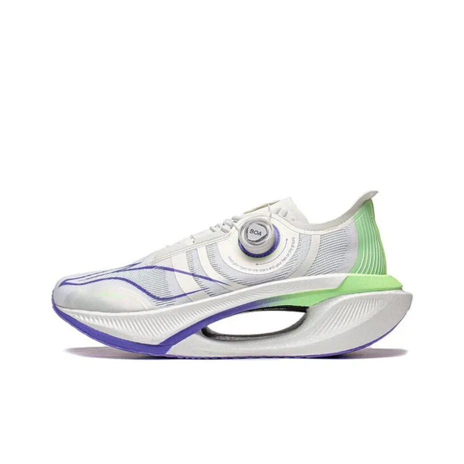 LiNing Jueying 2 Slip Resistant Low Top GCU A GRIP PRO Running Shoes Unisex White Cyan Purple