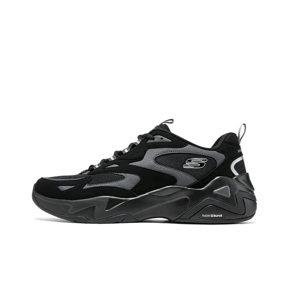 Skechers DLites Running Shoes 'Black Grey'